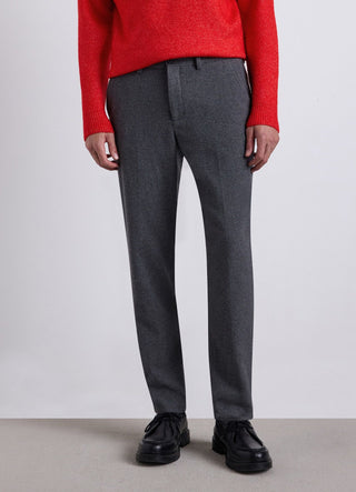 Pantaloni straight eleganti con microfantasia
