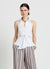 Top halter con colletto e nodo