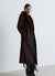 Cappotto lungo con collo effetto pelo e cintura