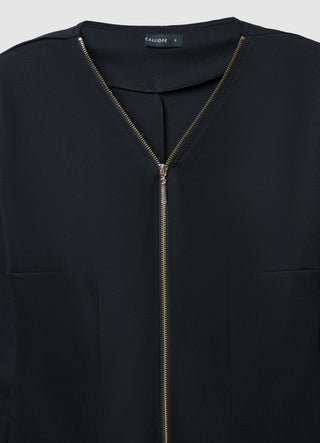 Vestito lungo cerniera oro