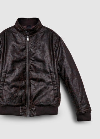 Veste matelassée en simili cuir