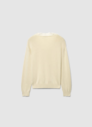 Pull à col en V avec insert en dentelle