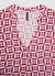 Camicia con stampa geometrica e scollo a V