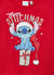 T-shirt con stampa Stitch natalizia