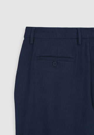 Linen-blend chino trousers
