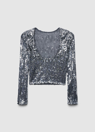 T-shirt con paillettes