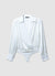 Satin-effect bodysuit shirt