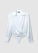 Body-Bluse aus Satinimitat - XS