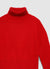 Maglia dolcevita scatolare a costa inglese
