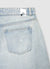 Jeans crop wide leg con catene di strass