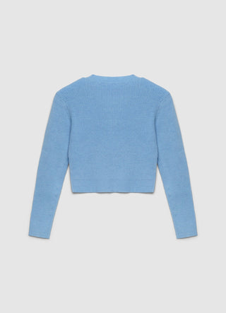 Crop-Pullover mit Rippstrick