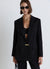 Single-breasted jacket with metal buckle