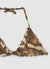 Reggiseno bikini triangolo con stampa sfumata ed effetto luccicante