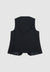 Gilet gessato con abbottonatura alta