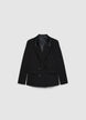 Doppelreihige Jacke aus Satinimitat mit Revers aus Satin - XS