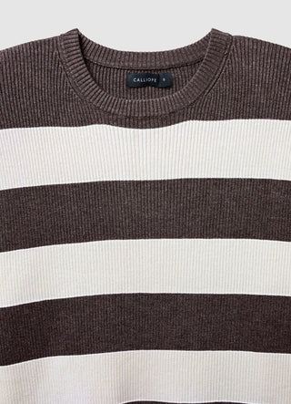 Maglia a righe in costina