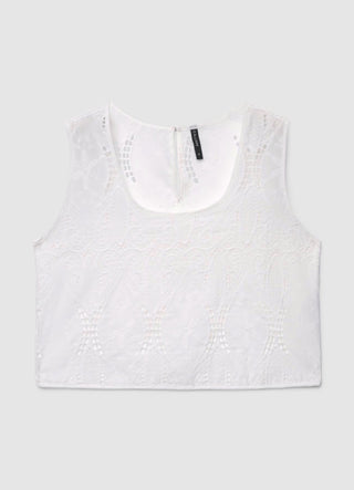 Top sangallo with wide shoulder straps