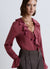 Blusa con volant similsatin