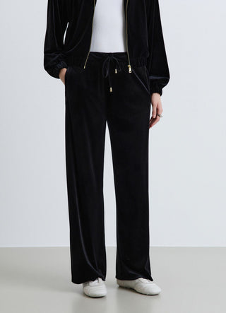 Pantalon palazzo avec cordon de serrage