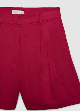 Shorts bermuda en lin mélangé