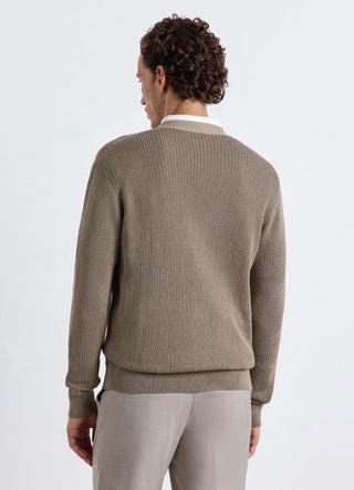 Two-tone cardigan with buttons