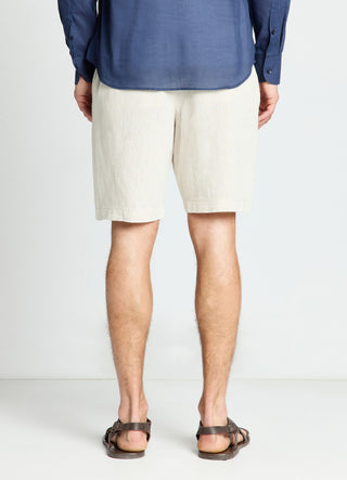 Linen blend bermuda shorts