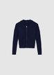 Zip-up cardigan with braided hood - XS