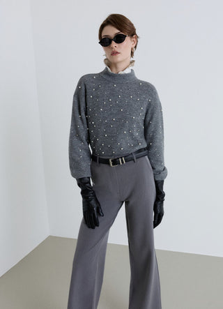 Jersey with rhinestone appliqués