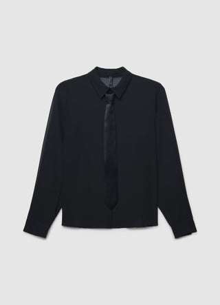 Camicia georgette con cravatta