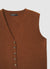 Knitted vest with V-neck and buttons
