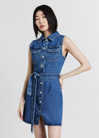 Denim sleeveless dress