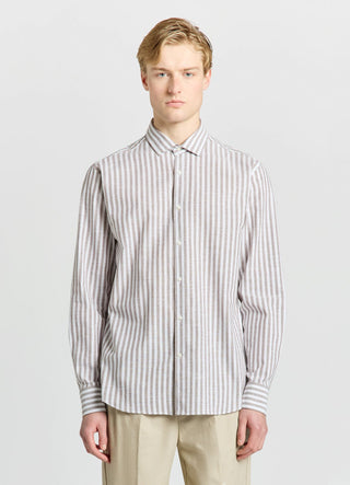 Camicia a righe con colletto classico