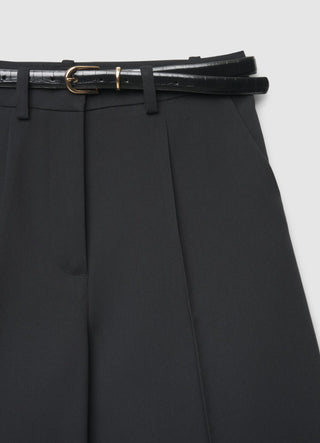 Shorts bermuda con cintura e pinces
