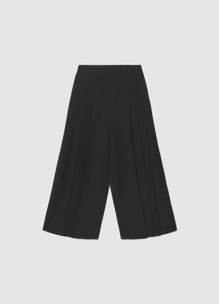 Pantaloni culotte con pieghe simmetriche