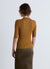 T-shirt a costine serafino con bottoni