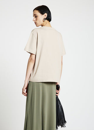 Plain crew neck T-shirt