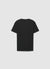 T-shirt a tinta unita con girocollo testurizzata