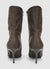 Block heel bootie with mid heel and side zip