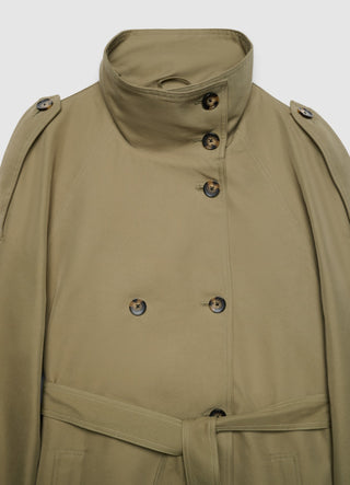 Doppelreihiger Trenchcoat mit Gürtel