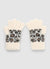 Gloves with faux fur animal print