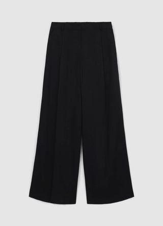 Linen-blend palazzo trousers