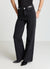 Jeans wide leg con catena strass