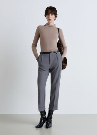 T-shirt with a high collar