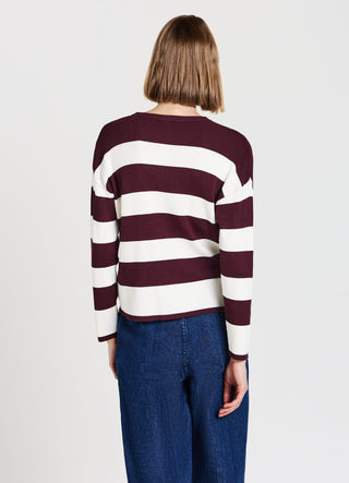 Gestreifter Strickpullover
