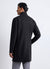 Coat with a stand-up collar in a solid colour