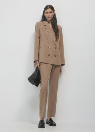 Pinstripe cigarette trousers
