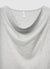 T-shirt con scollo a cascata e inserto in pizzo