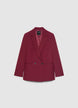 Solid colour double-breasted jacket - XS