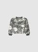 Crew neck sweatshirt with tie-dye print - 8-9