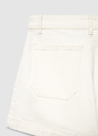 Bermuda in denim vita alta